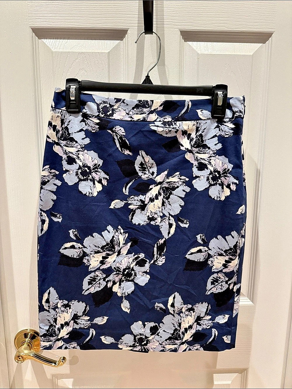 The Limited Floral Mini Skirt in Blue & White Size 2 Like New